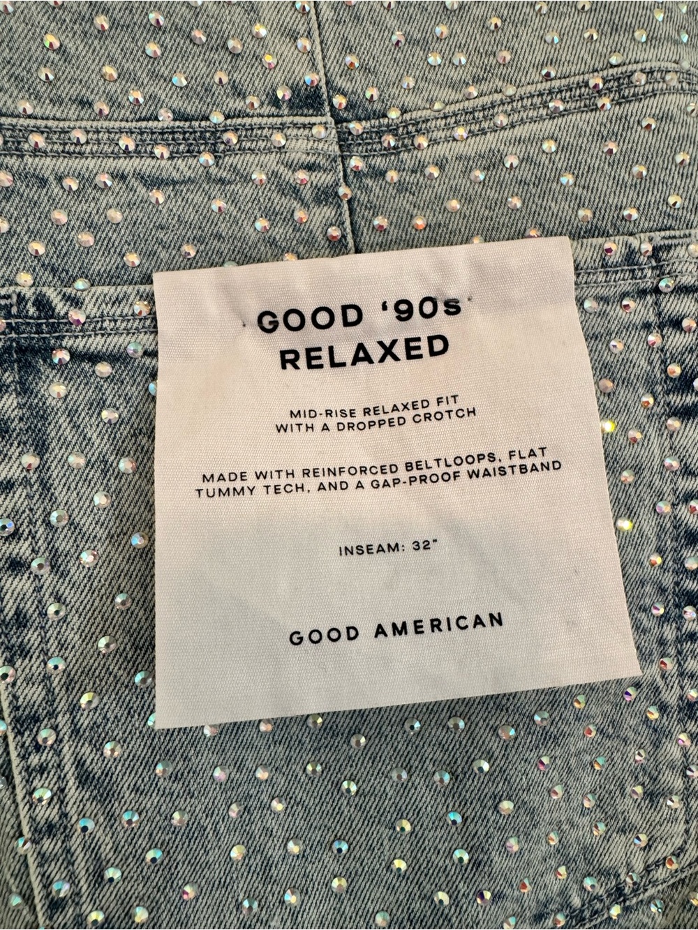 Good American Bedazzled good 90s relaxed jeans - Picture 9 of 9